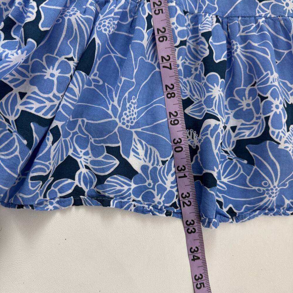 Bali Voile Tropical Dress Floral Wood Button Tie Waist Medium Beach Resort Wear - Picture 9 of 11